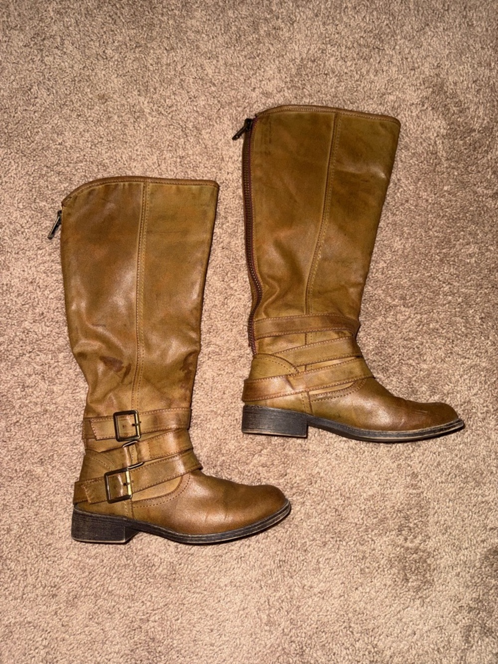 Madden girl Women's Tall Buckle Riding Boots - Brown
